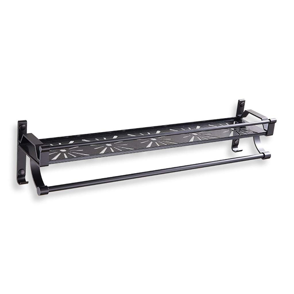 Sturdy Standing Shelf Towel Rack - No Drill Bathroom & Kitchen Organizer with Single Pole Design | Perfect for Small Spaces, Apartments, and Laundry Rooms