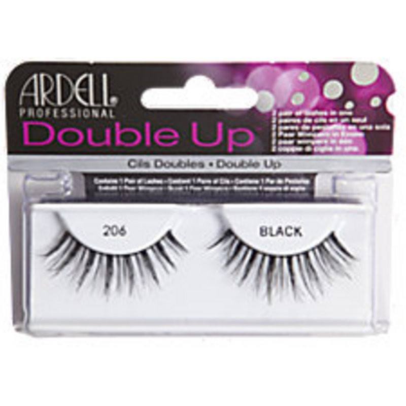 Ardell Professional Double Up Lash 206 Black - Natural Looking False Eyelashes for Dramatic Eye Makeup | Perfect for Parties, Weddings & Special Occasions