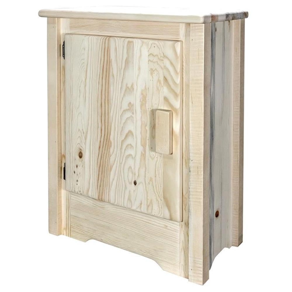 Montana Woodworks Homestead Collection Accent Cabinet - Left Hinged Unfinished Wood Cabinet for Living Room, Bedroom & Entryway Storage