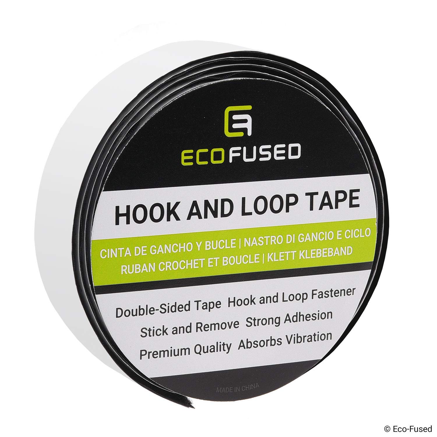 Eco-Friendly Premium Hook and Loop Tape - Strong Adhesive for Permanent & Temporary Fastening - 2 Inch x 2 Yards - Ideal for Home Organization, DIY Projects, and Office Use
