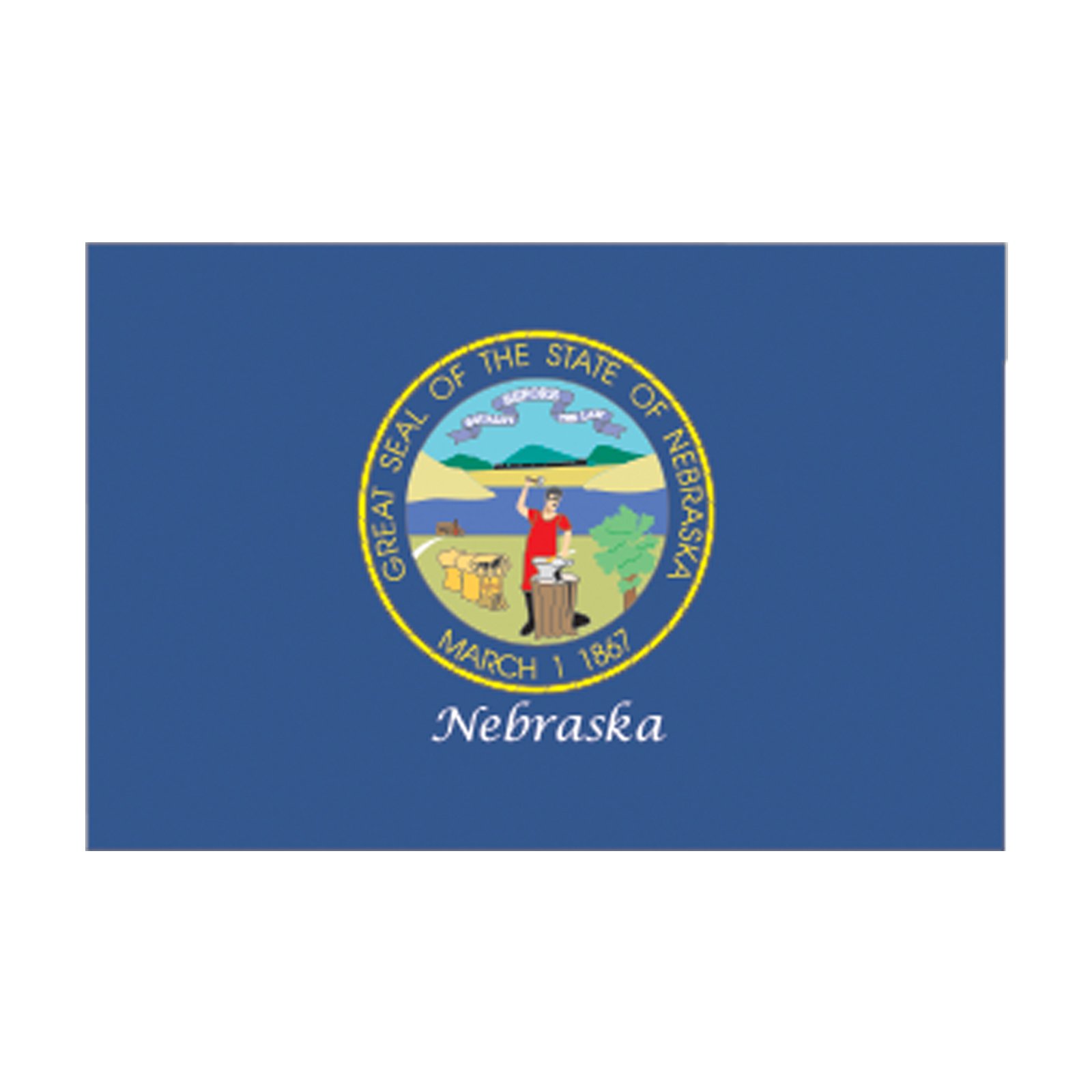 USA States N-Z Refrigerator Magnets - 12-Pack Nebraska NE Flag Fridge Magnets for Home, Office & Dorm Decor