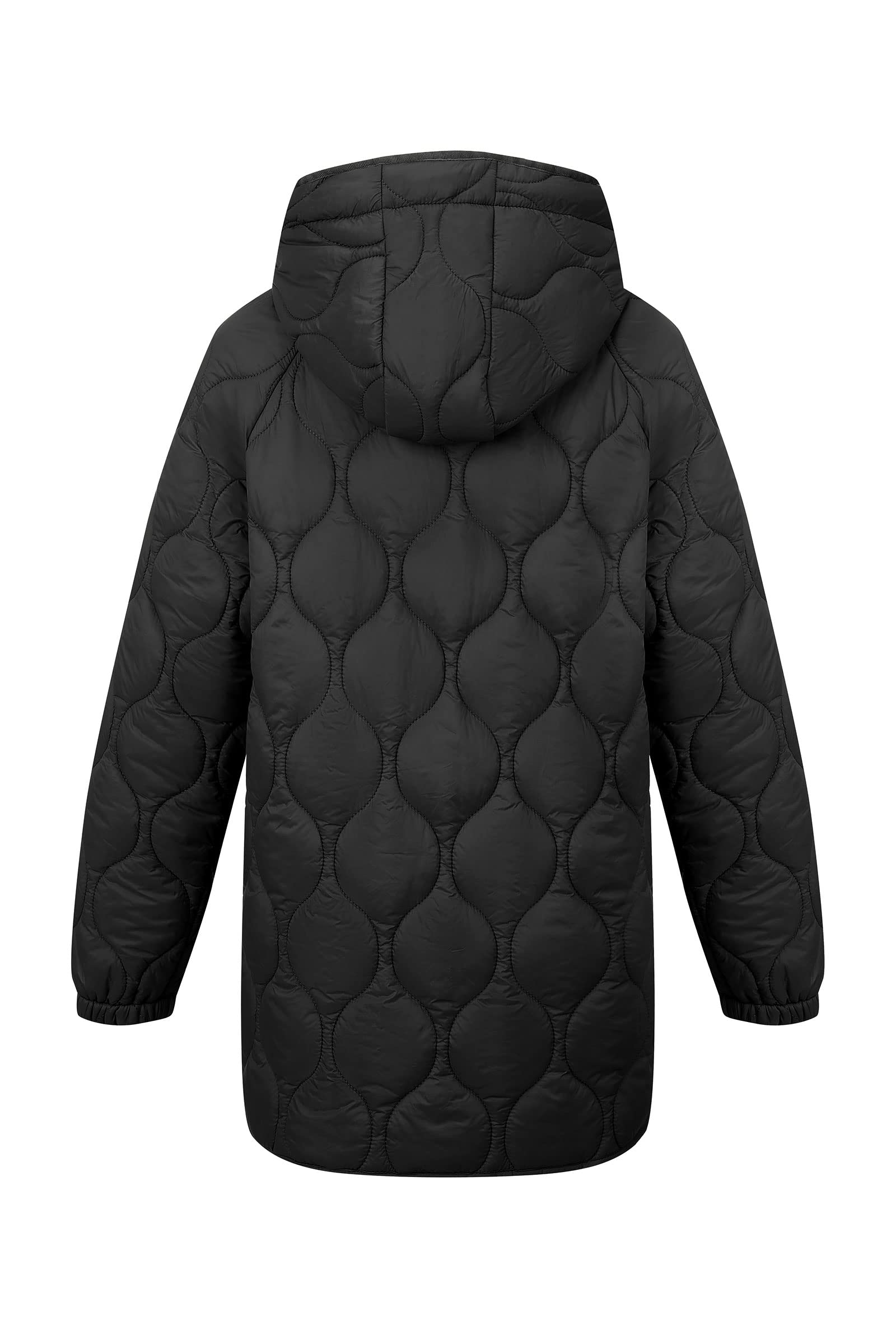 RISISSIDA Women's Lightweight Quilted Puffer Jacket with Hood - Packable Loose Fit Coat for Spring & Fall Fashion | Casual Outerwear for Daily Wear, Travel & Outdoor Activities