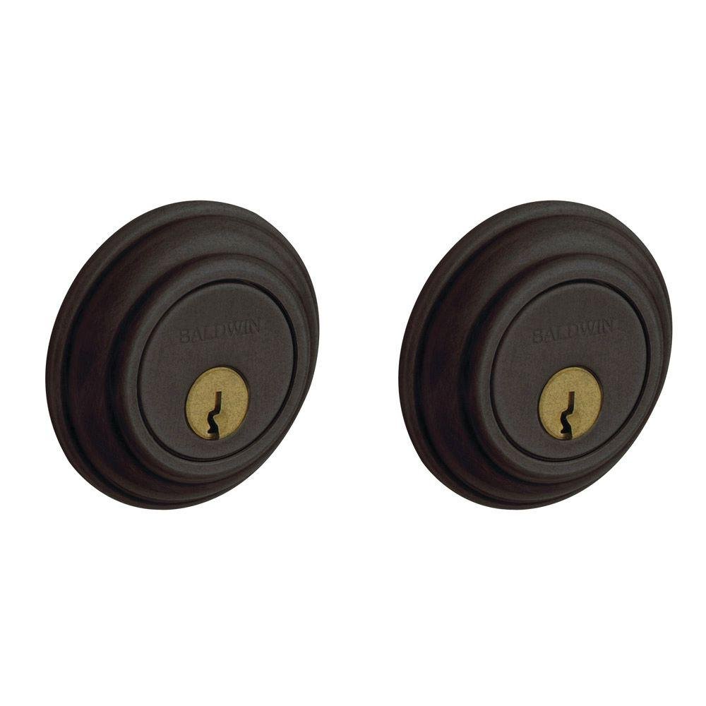 Baldwin 8232.402 Traditional Double Cylinder Deadbolt Lock - Oil-Rubbed Bronze Finish for Enhanced Security | Perfect for Front Doors, Back Doors & Home Security Upgrades