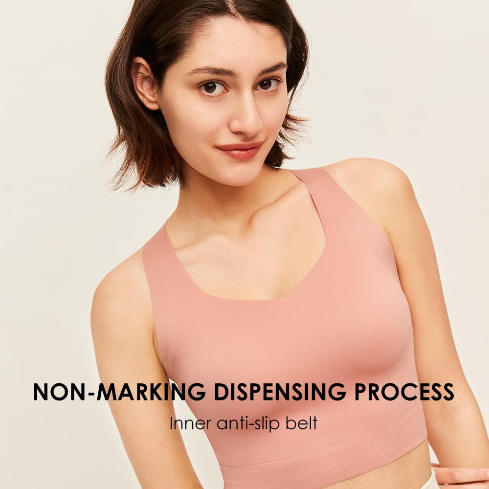OHYOGA Women's Seamless Sports Bra - High Support Workout Crop Top for Running, Yoga & Gym - Breathable Comfortable Activewear (SLV3M322) | Perfect for Fitness, Training & Everyday Wear