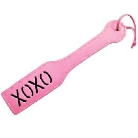 XOXO PU Leather Spanking Paddle - Bondage Toy for Couples (Pink)