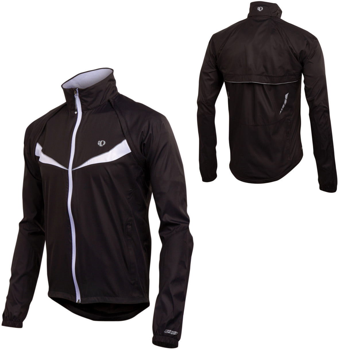 Pearl Izumi Men's ELITE Barrier Convertible Jacket - Waterproof Cycling Windbreaker with Detachable Sleeves for Outdoor Biking & Running (Black)