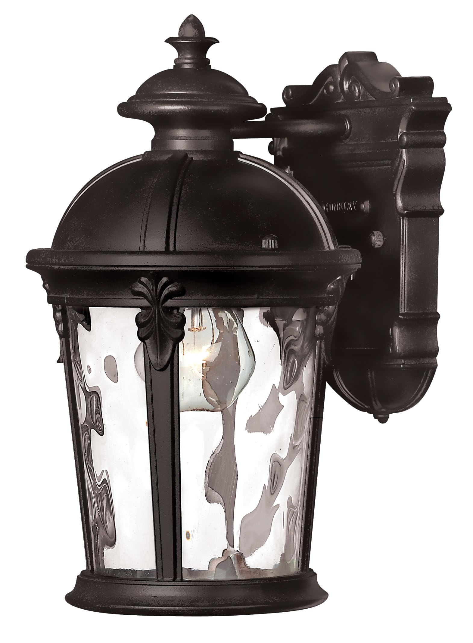 Hinkley Windsor Collection European Style Small Outdoor Wall Light Fixture - Black - Perfect for Porch, Patio, and Garden Lighting