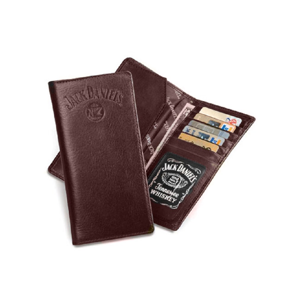 Jack Daniel's Signature Collection Rodeo Wallet - Genuine Leather Brown Cowboy Bifold Wallet for Men - Perfect for Western Style, Rodeo Events & Everyday Carry