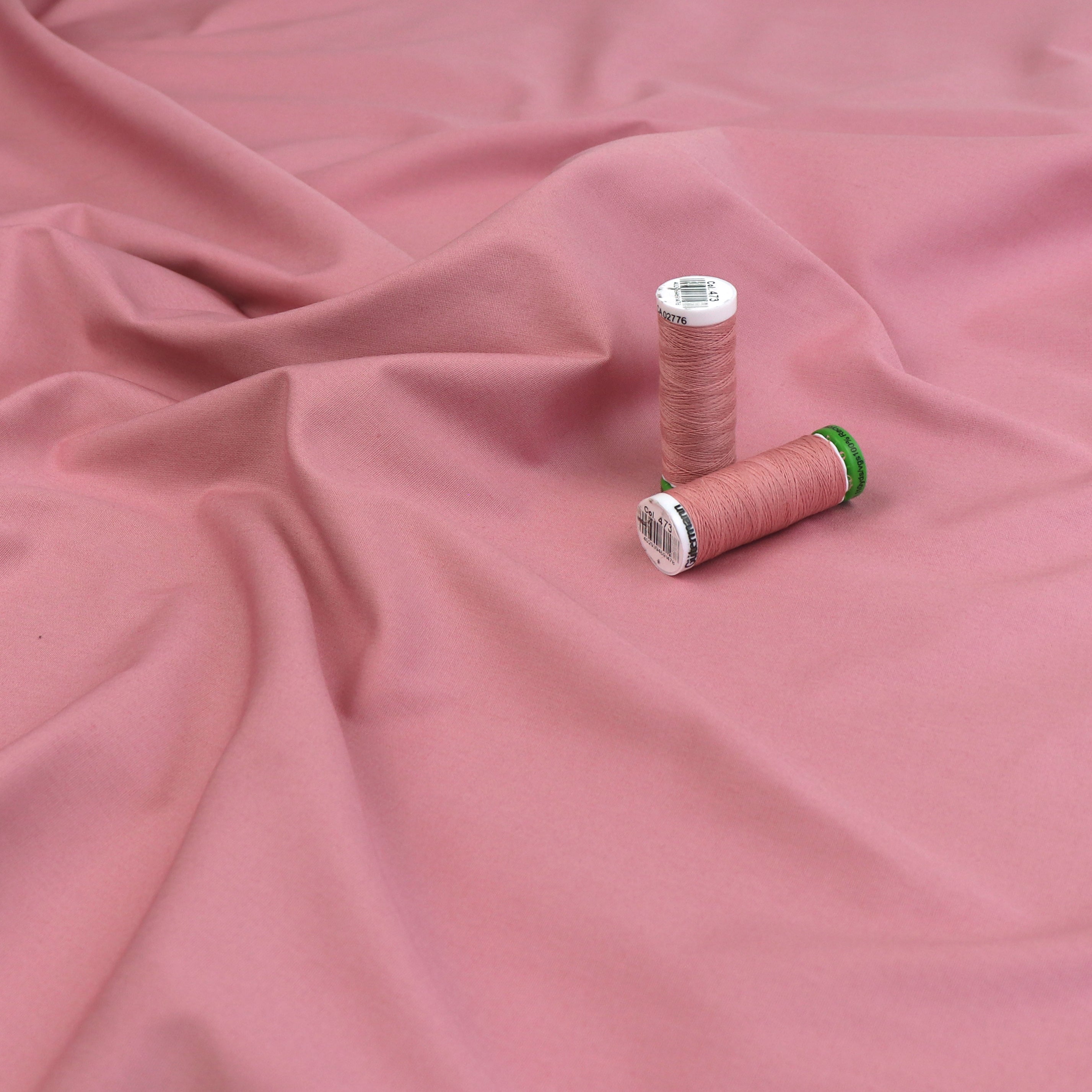 Organic Cotton Poplin Fabric - Soft & Breathable Pink Material for Dresses, Shirts & DIY Sewing Projects | Premium Quality 100% Cotton Fabric by the Yard