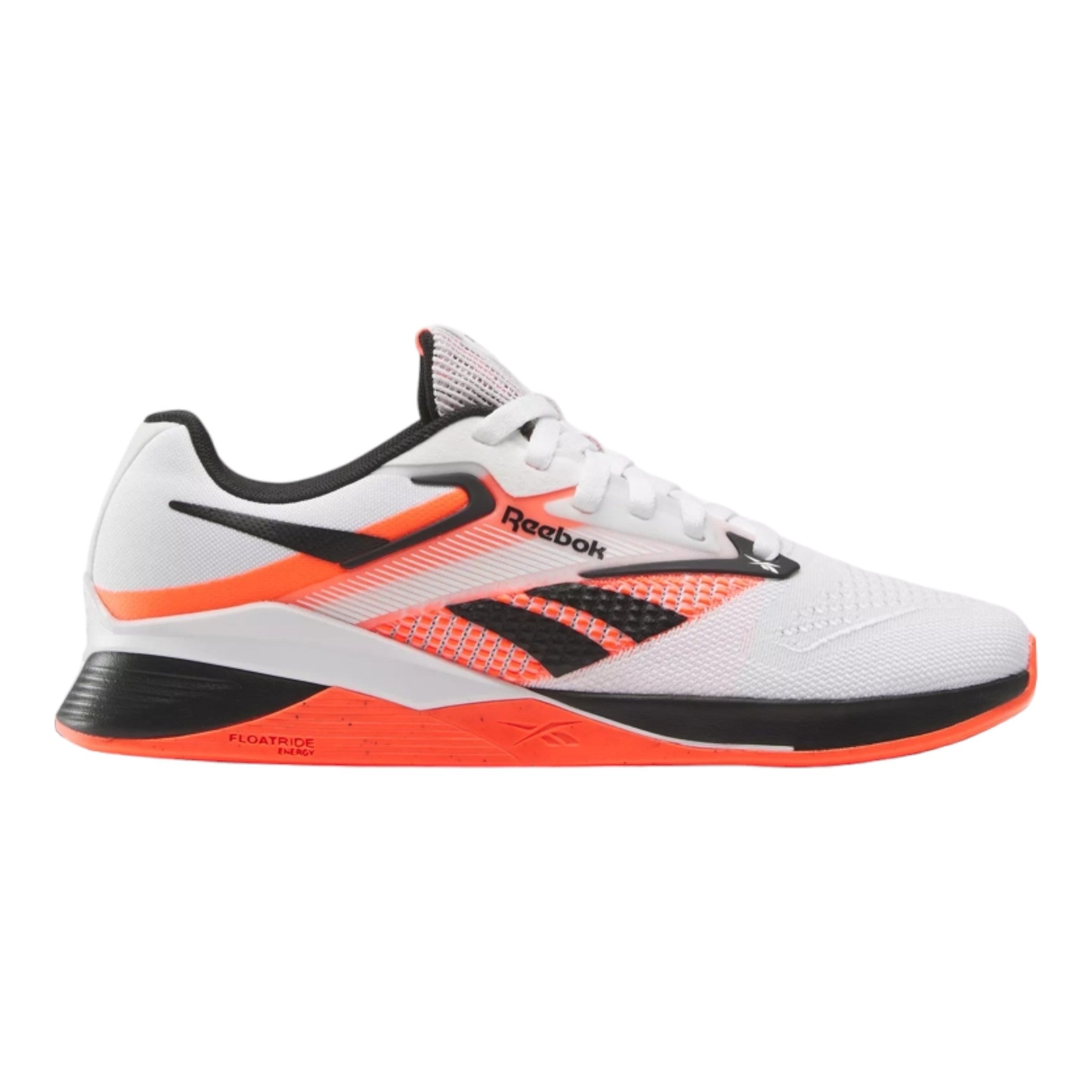 Reebok Nano X4 Men's Training Shoes - Black/White/Orange Flare (Size 9 D Medium) | CrossFit & Gym Workout Shoes for Men