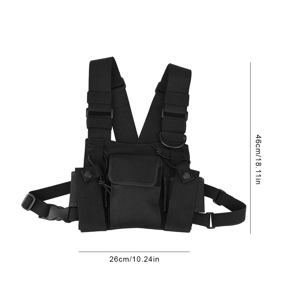 Adjustable Tactical Chest Bag - Durable Nylon Molle Pouch for Work, Duty, and Outdoor Activities - Perfect for Hiking, Camping, and Workshop Use