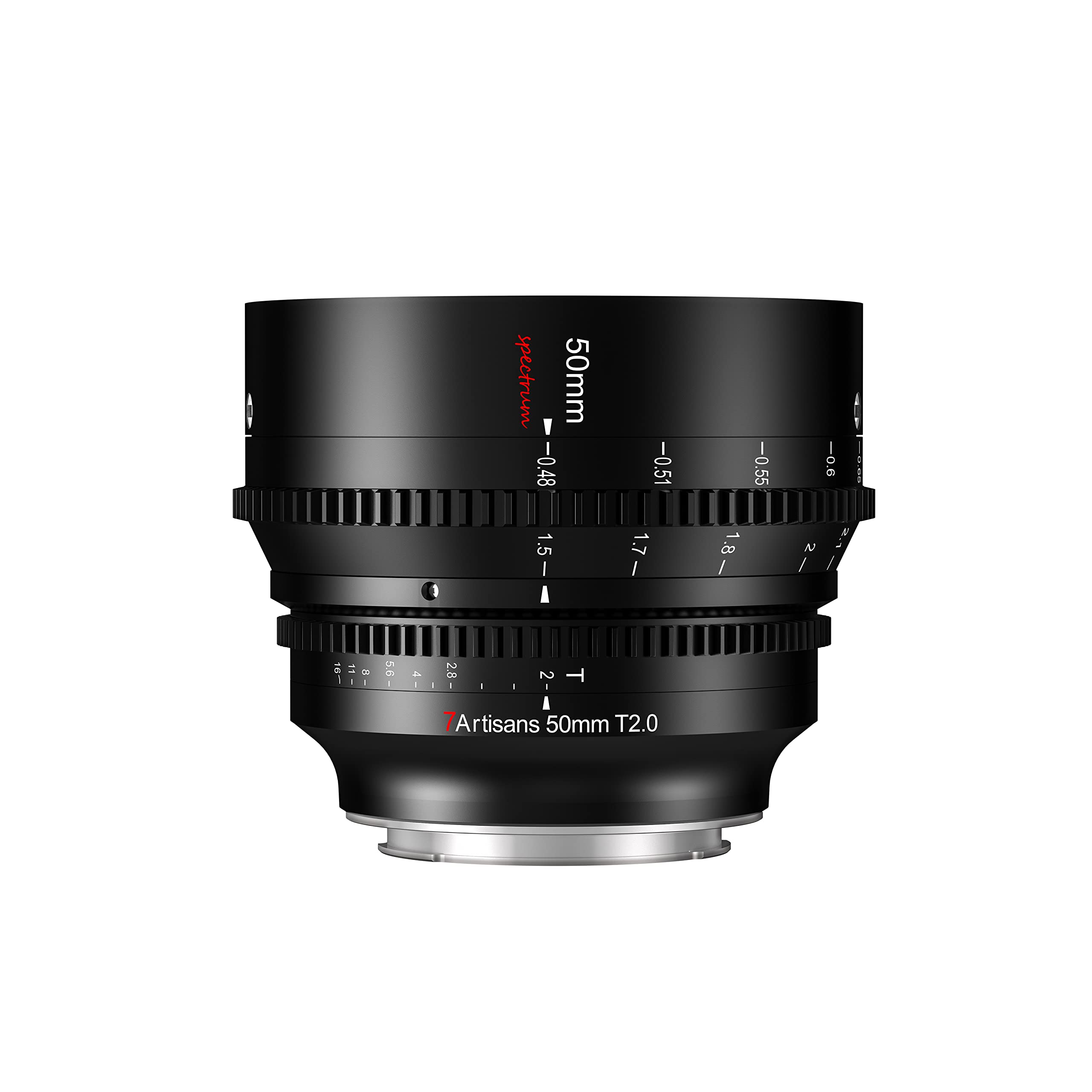 7artisans 50mm T2.0 Full Frame Cine Lens - Manual Focus, Low Distortion, Large Aperture for Sigma FP, Panasonic S1/S1H/S5, Leica SL/SL2 Mirrorless Cameras - Perfect for Filmmaking & Photography