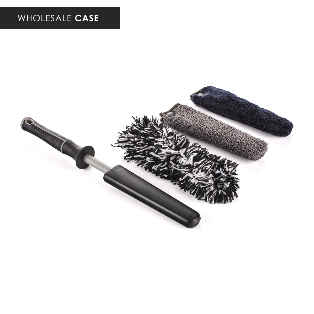Mini Wheel Brush Set - Compact Car Wheel Cleaning Brush for Detailing, Rims, Tires & Hubcaps - Perfect for Auto Enthusiasts & Professional Detailing Kits
