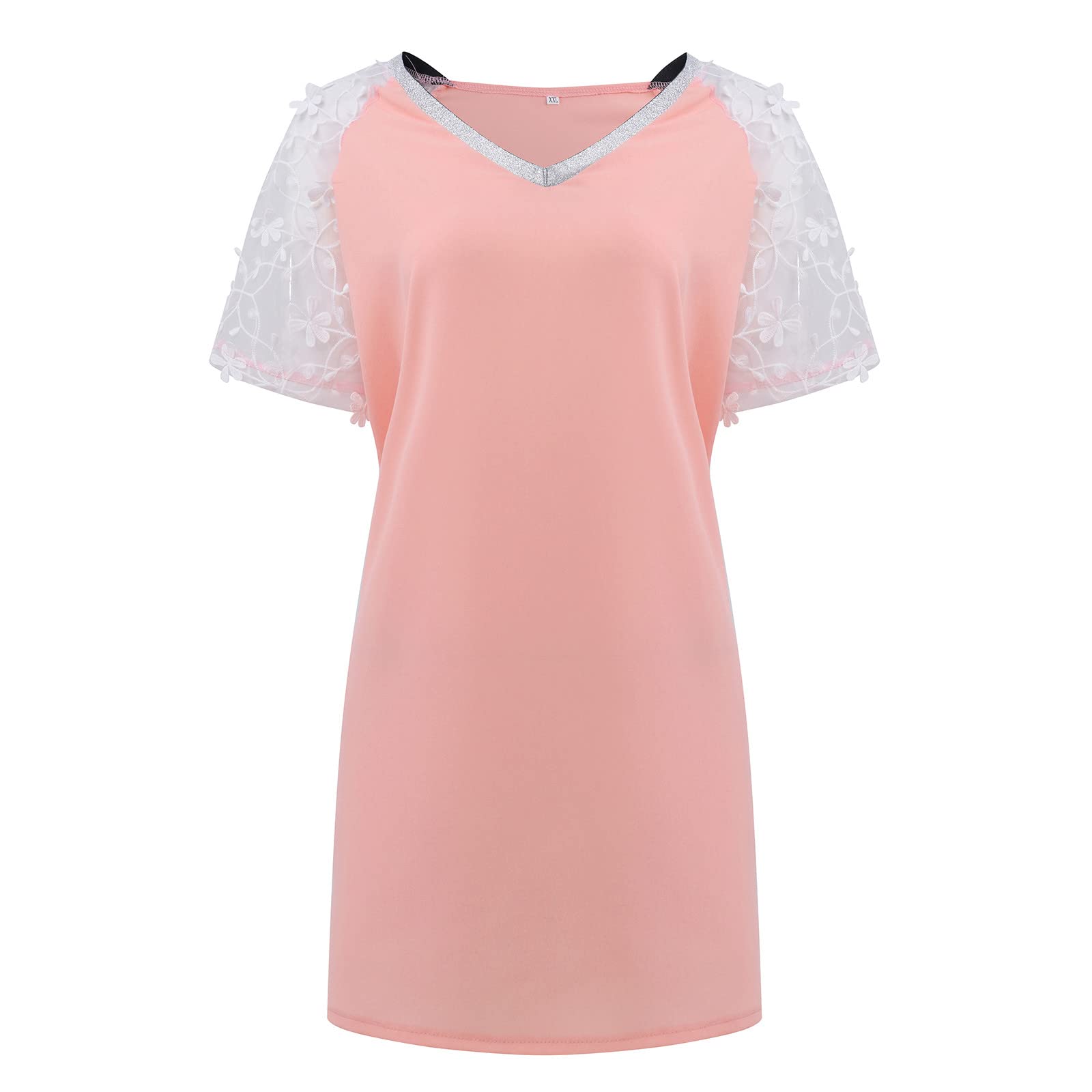 Women's Plus Size T-Shirt Dress - Casual Maternity Summer Boho Sundress with Side Split & High Slit Maxi (Sizes S-2XL) | Perfect for Beach, Vacation & Everyday Wear