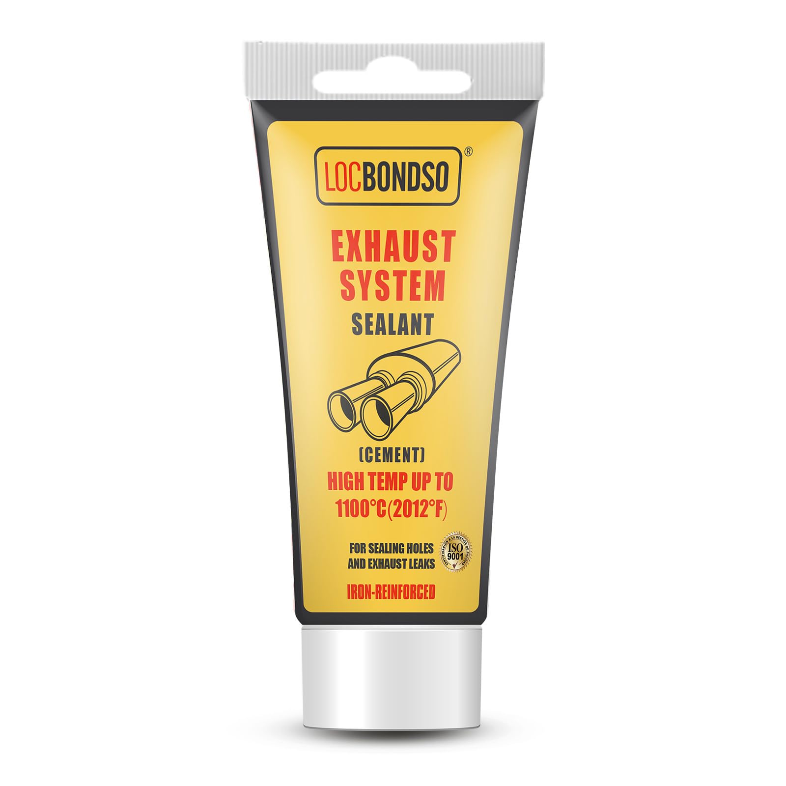 High Temperature Muffler & Tailpipe Sealant - 2.6 oz Automotive Exhaust Repair Kit for Cars, Trucks, SUVs - Fixes Leaks in Mufflers, Pipes & Exhaust Systems - Ideal for DIY Auto Repairs & Emergency Roadside Fixes