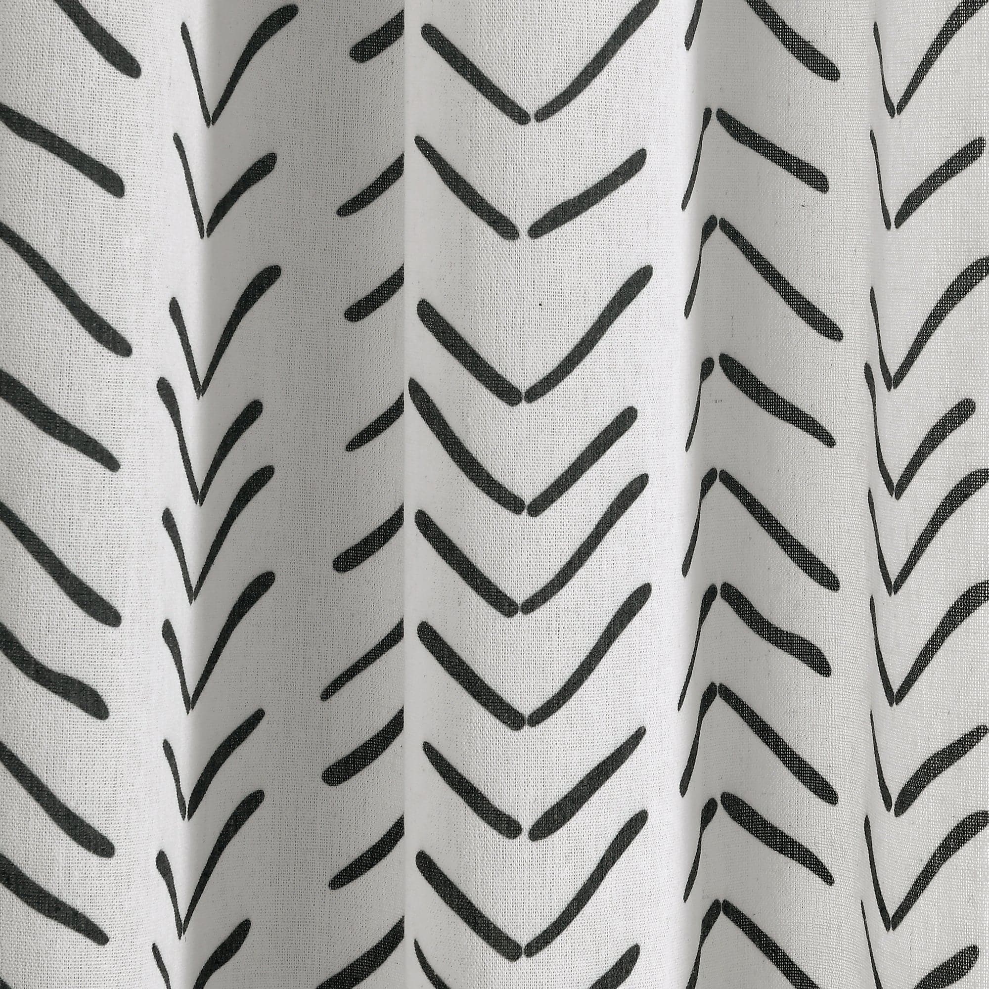 Hygge Modern Arrow Faux Linen Shower Curtain - Waterproof Bathroom Decor for Spa-Like Relaxation
