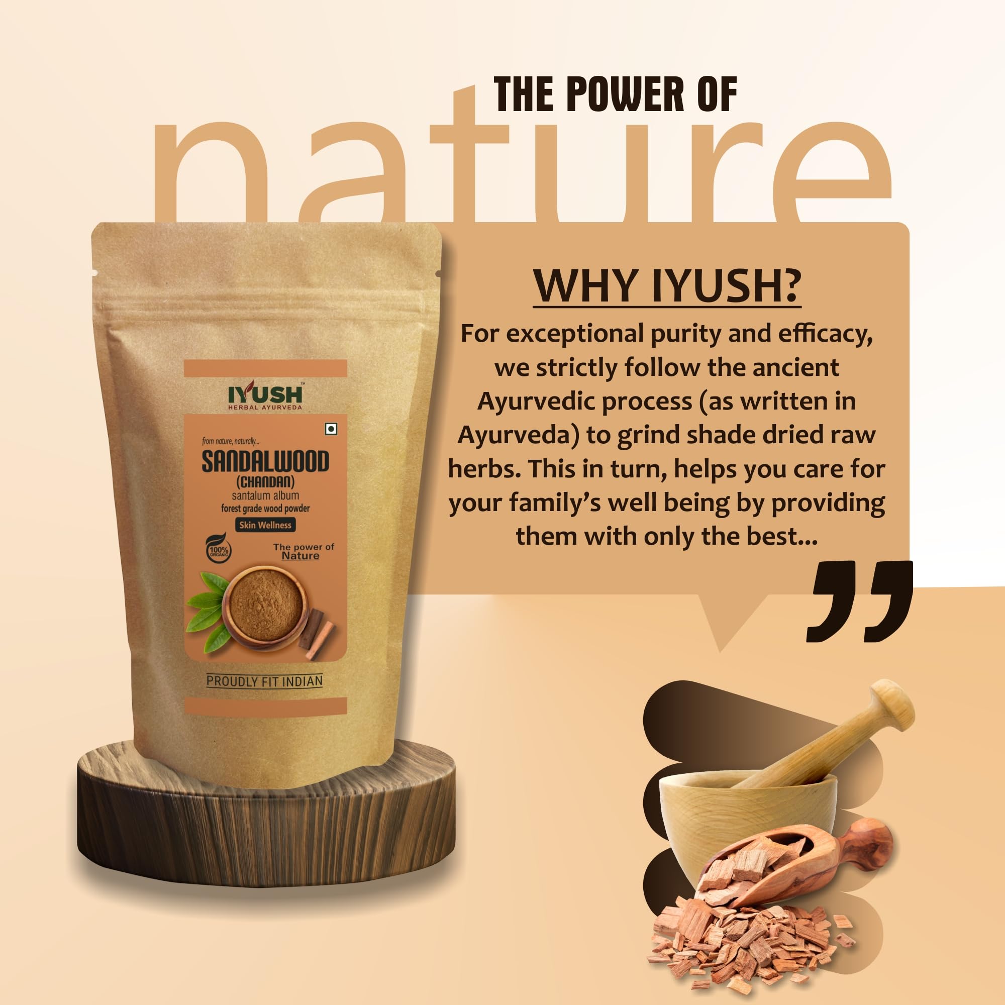 Pure Organic Sandalwood Powder for Face Pack & Skin Care – 400g | Ayurvedic Chandan Powder for Glowing Skin, De-Tan & Brightening | Natural Sandalwood Powder for DIY Face Masks, Spa & Beauty Treatments