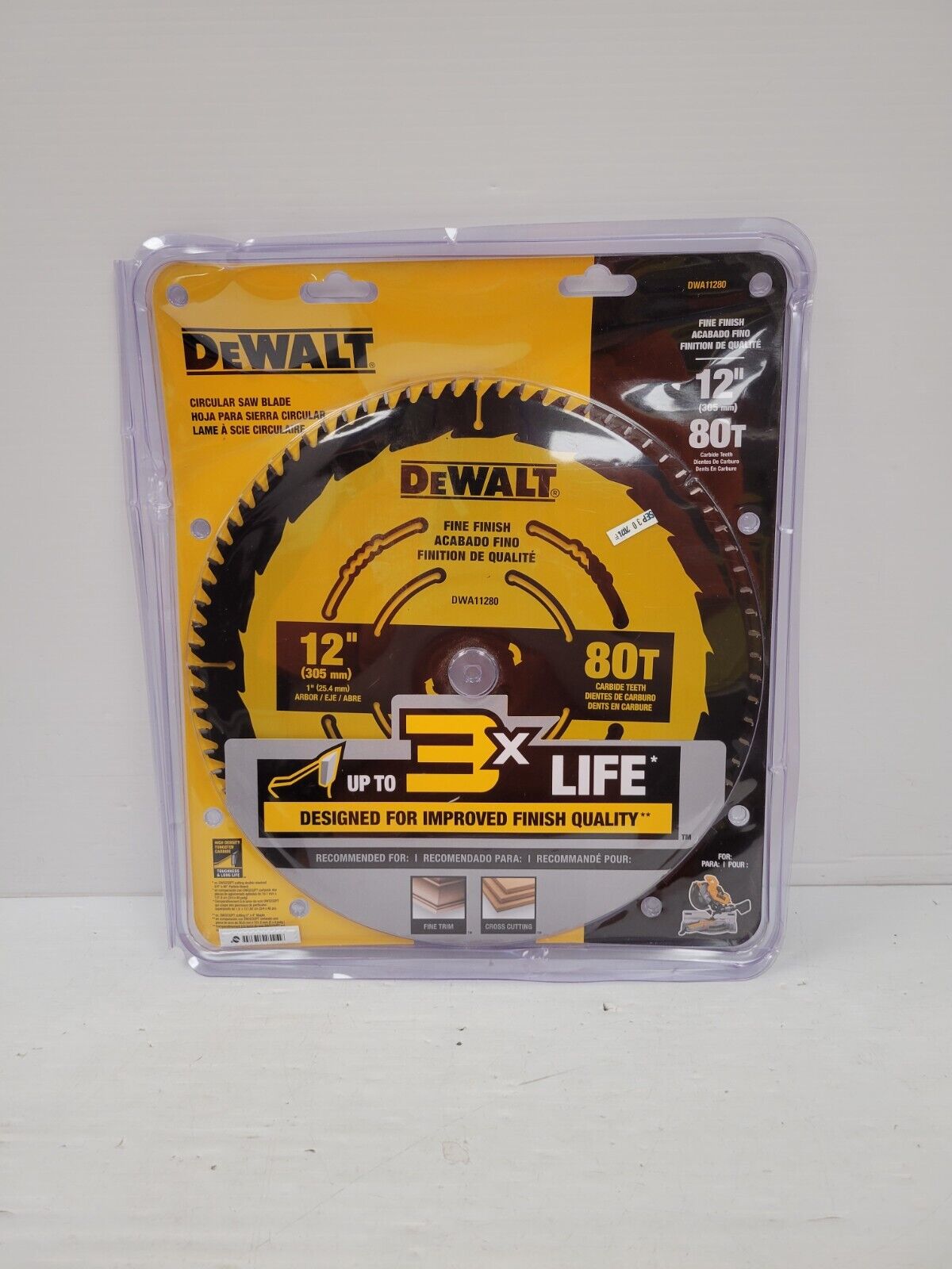 DEWALT DWA11280 7-1/4 Inch Circular Saw Blade - 24 Tooth Carbide Tipped for Fast Wood Cutting - Perfect for DIY Projects, Carpentry, and Construction Work