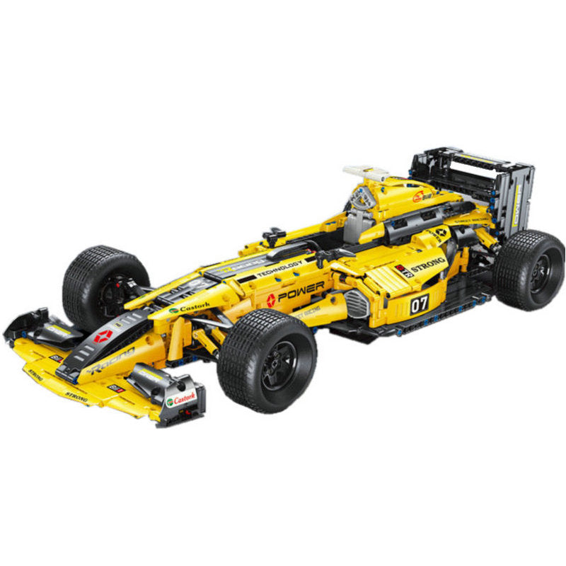 TGL T5007 Formula One Racing Car Building Blocks Set - 1682pcs Yellow F1 Model Kit for Adults & Kids | STEM Toy, Gift Idea, Home Decor, Collectible Display