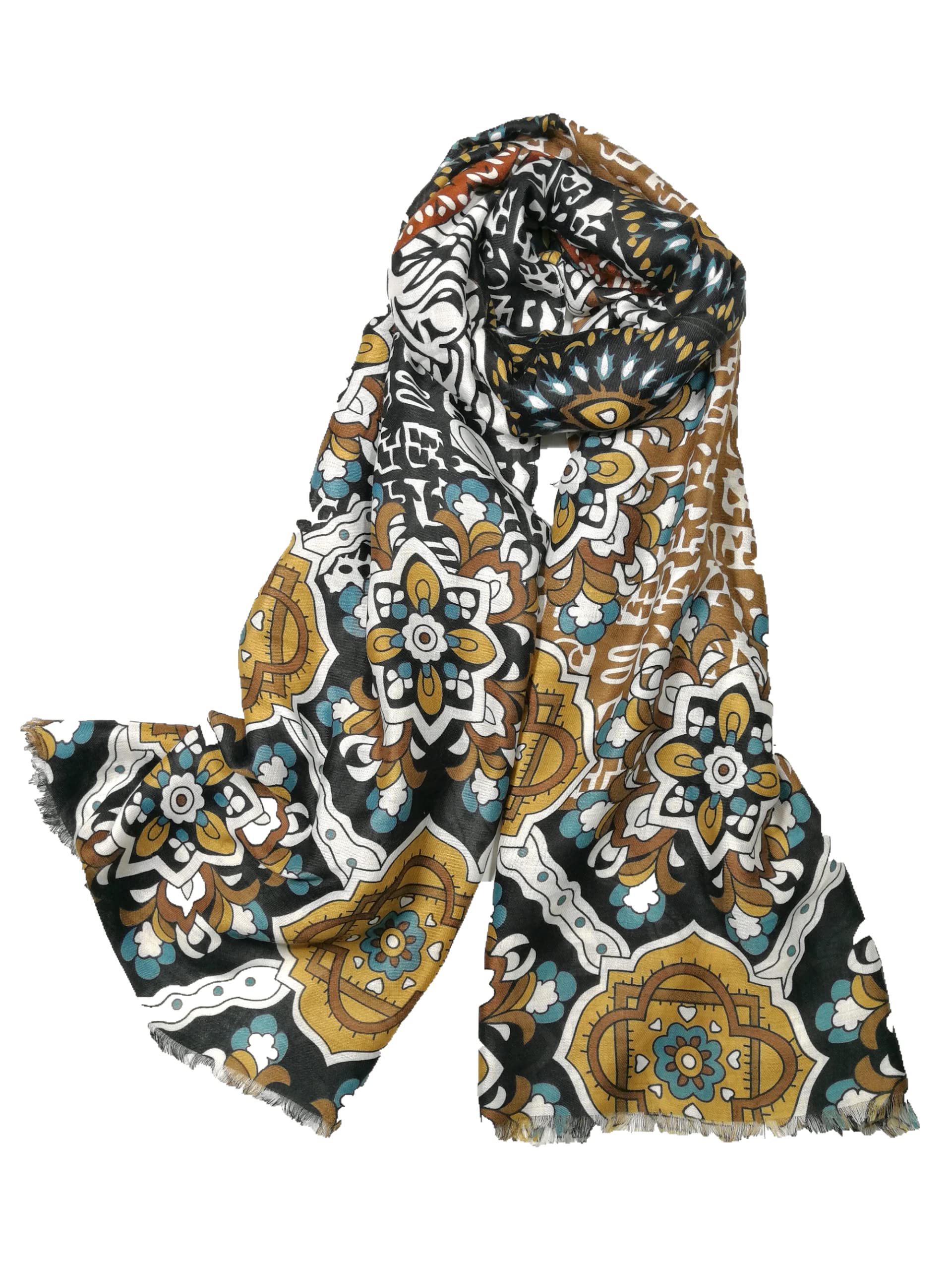 Shanlin Unisex Striped Cotton Scarves for Men & Women - Soft & Stylish Fashion Accessory for Casual, Office & Outdoor Wear