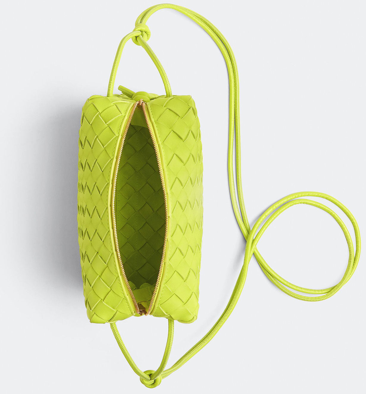 Loop Small Nappa Leather Bag in Acid Kiwi Green - Stylish Crossbody Purse for Women, Perfect for Everyday Use, Work, and Travel