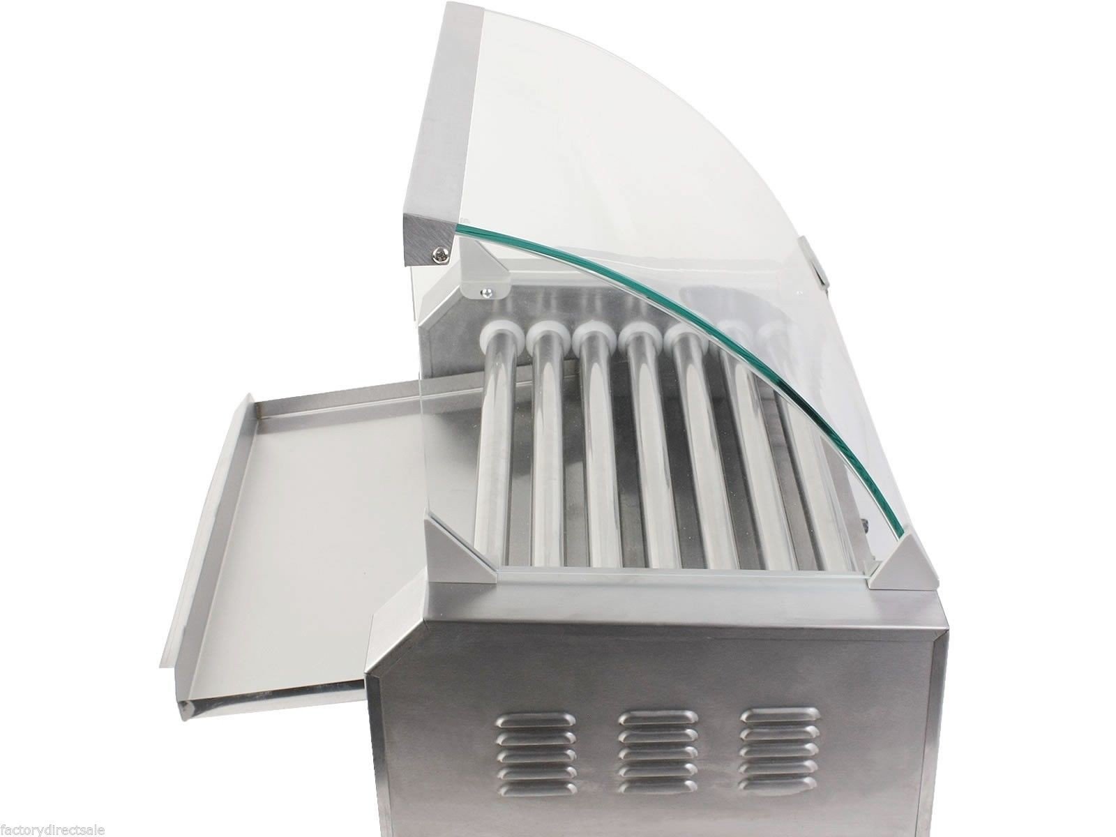 Commercial 30 Hot Dog 11 Roller Grill Cooker Machine - Stainless Steel Hot Dog Roller for Restaurants, Food Trucks & Home Use - Perfect for Parties, Carnivals & Snack Bars