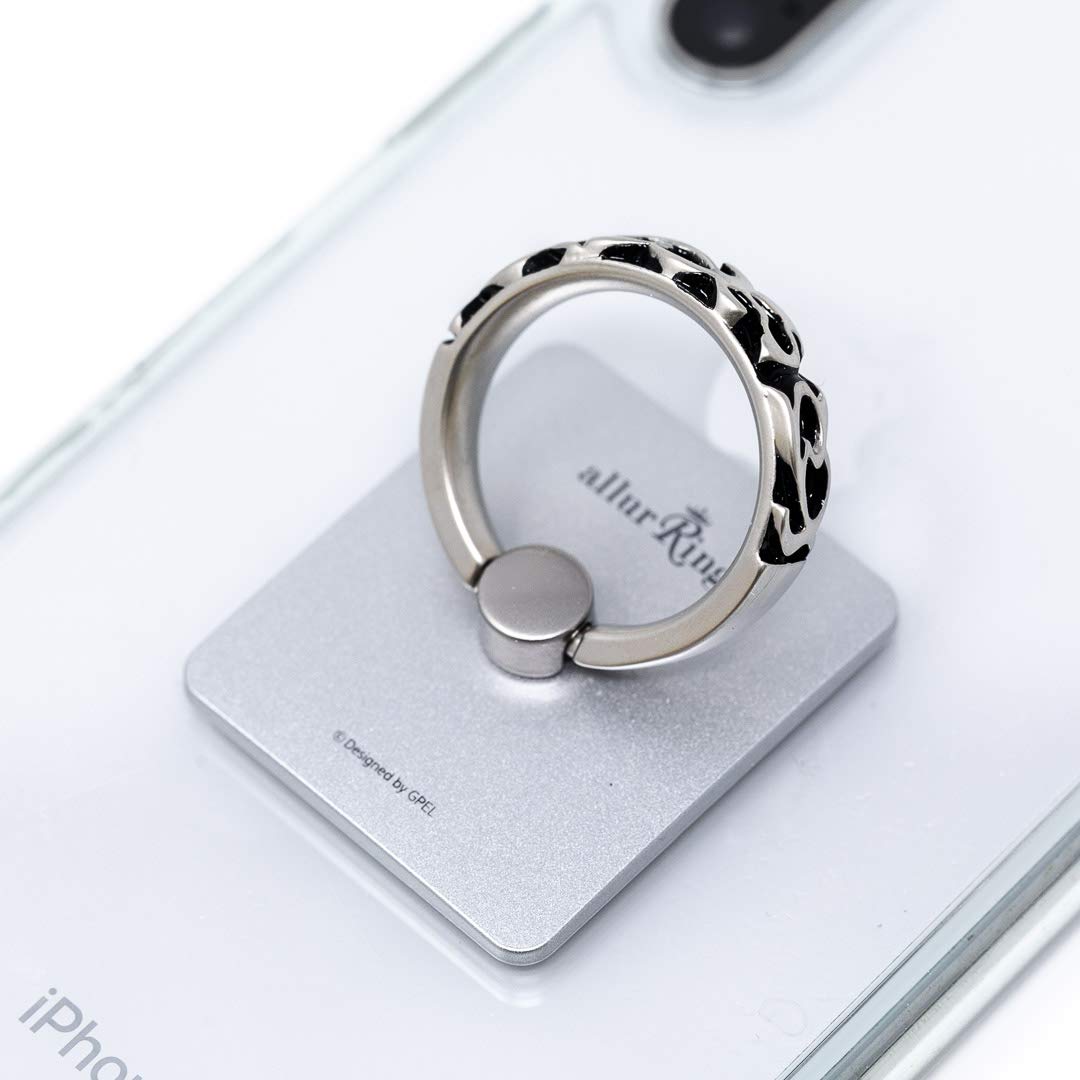 360° Rotating Phone Ring Holder - Matte Silver Stand & Grip for Watching Videos
