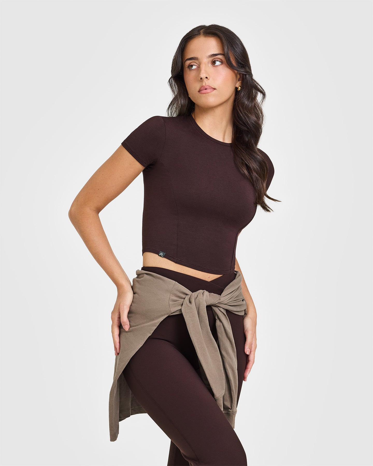 Mellow™ Soft Mid Short Sleeve T-Shirt for Women | Comfortable Casual Plum Brown Top | Perfect for Everyday Wear, Outings & Relaxing