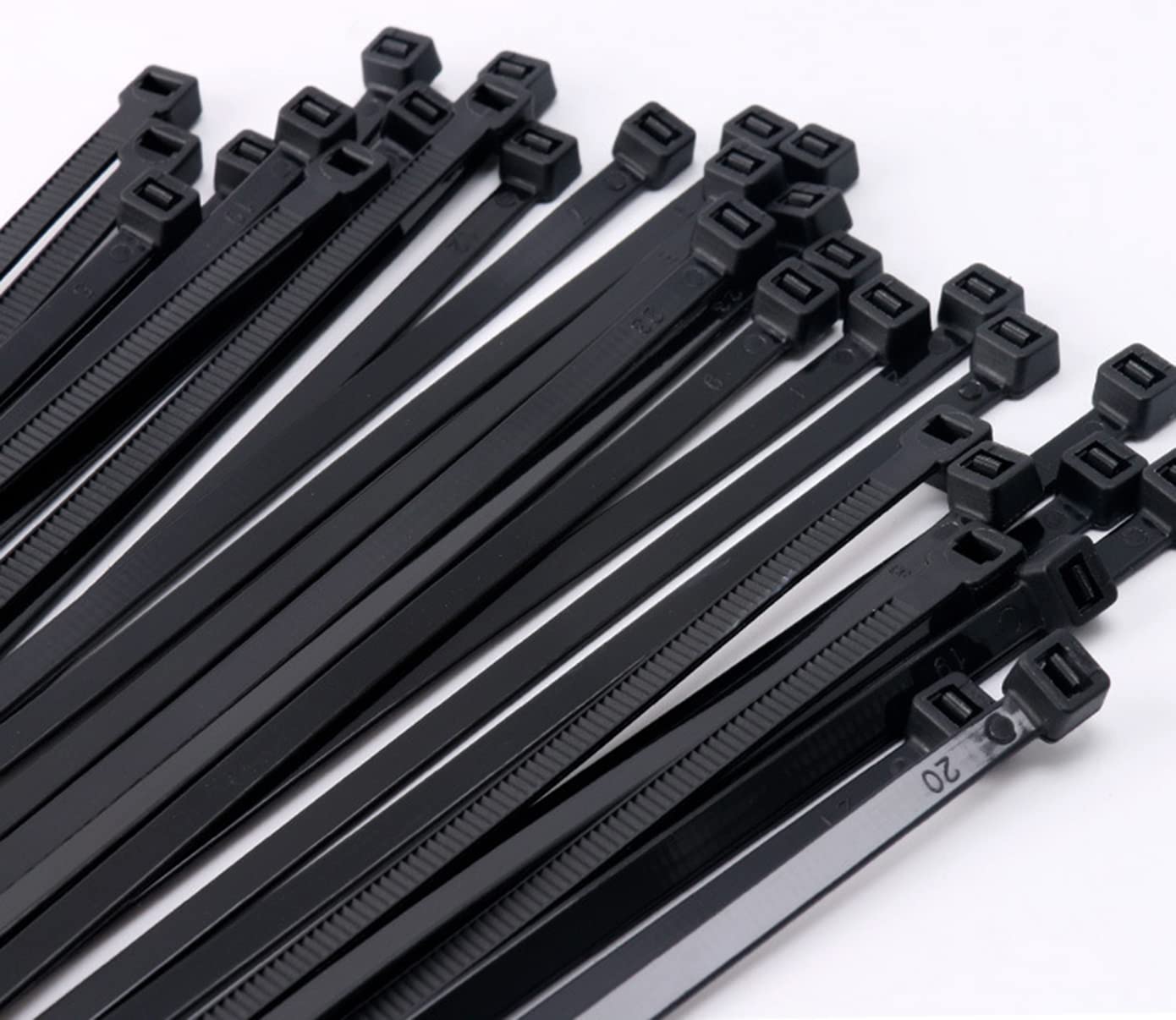 Heavy Duty 12 Inch Black Cable Ties - 200 Pack UV Resistant Self-Locking Wire Ties with 30lbs Tensile Strength for Home, Office & Industrial Organization