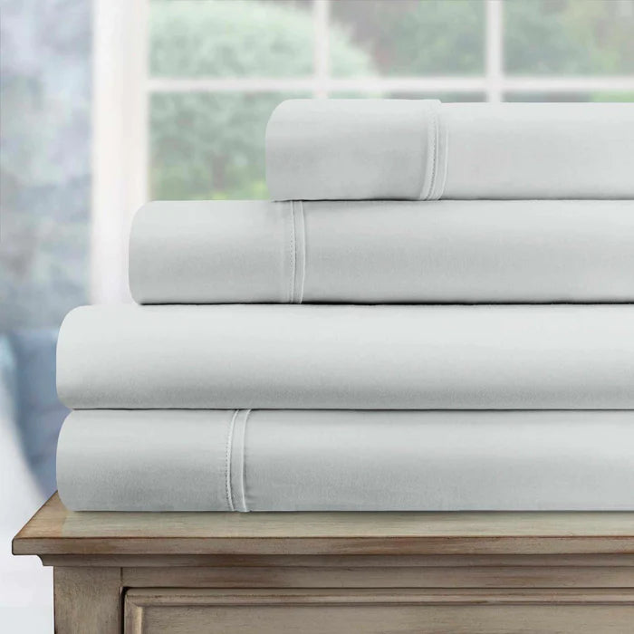 Luxury 700 Thread Count Egyptian Cotton Sheet Set - Eco Friendly, Breathable & Hypoallergenic - Perfect for Bedroom, Hotel, or Guest Room Comfort