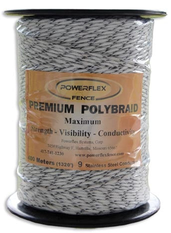 1320' PolyBraid 9 Stainless Steel Conductors - Blue & White Marine Grade Wire for Boat, RV & Outdoor Electrical Applications
