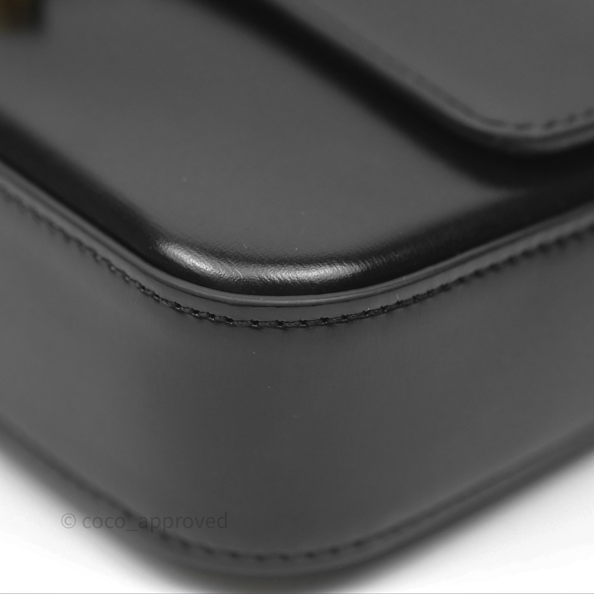 Celine Triomphe Shoulder Bag in Black Calfskin Leather - Luxury Designer Handbag for Women, Perfect for Work, Date Night & Special Occasions