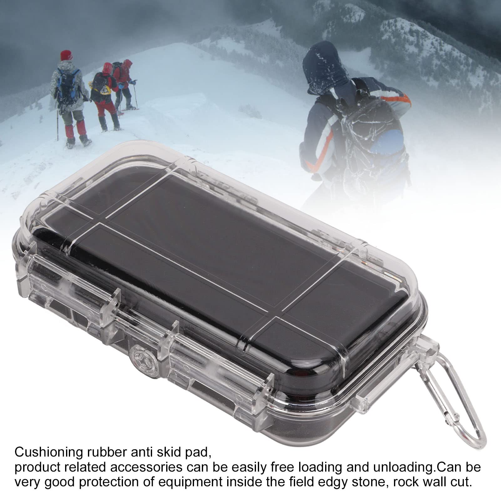 Waterproof Survival Storage Box - Shockproof Plastic Container with Shock Absorption Liner, Transparent Outdoor Dry Airtight Case for Camping, Hiking, Emergency Preparedness & Outdoor Adventures | Perfect for Storing First Aid Kits, Electronics & Survival Gear
