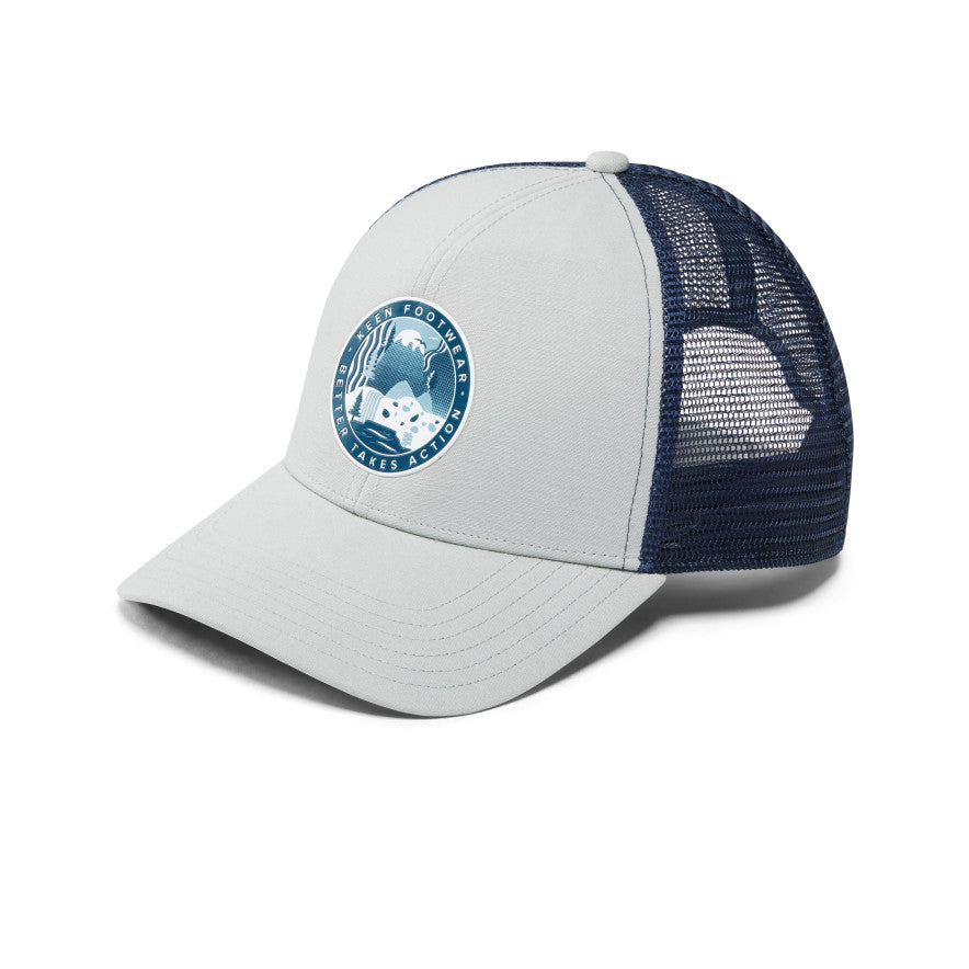 Waterfall Hat for Women - Stylish Grey Sun Hat with Wide Brim for Outdoor Activities, Beach, Hiking & Travel