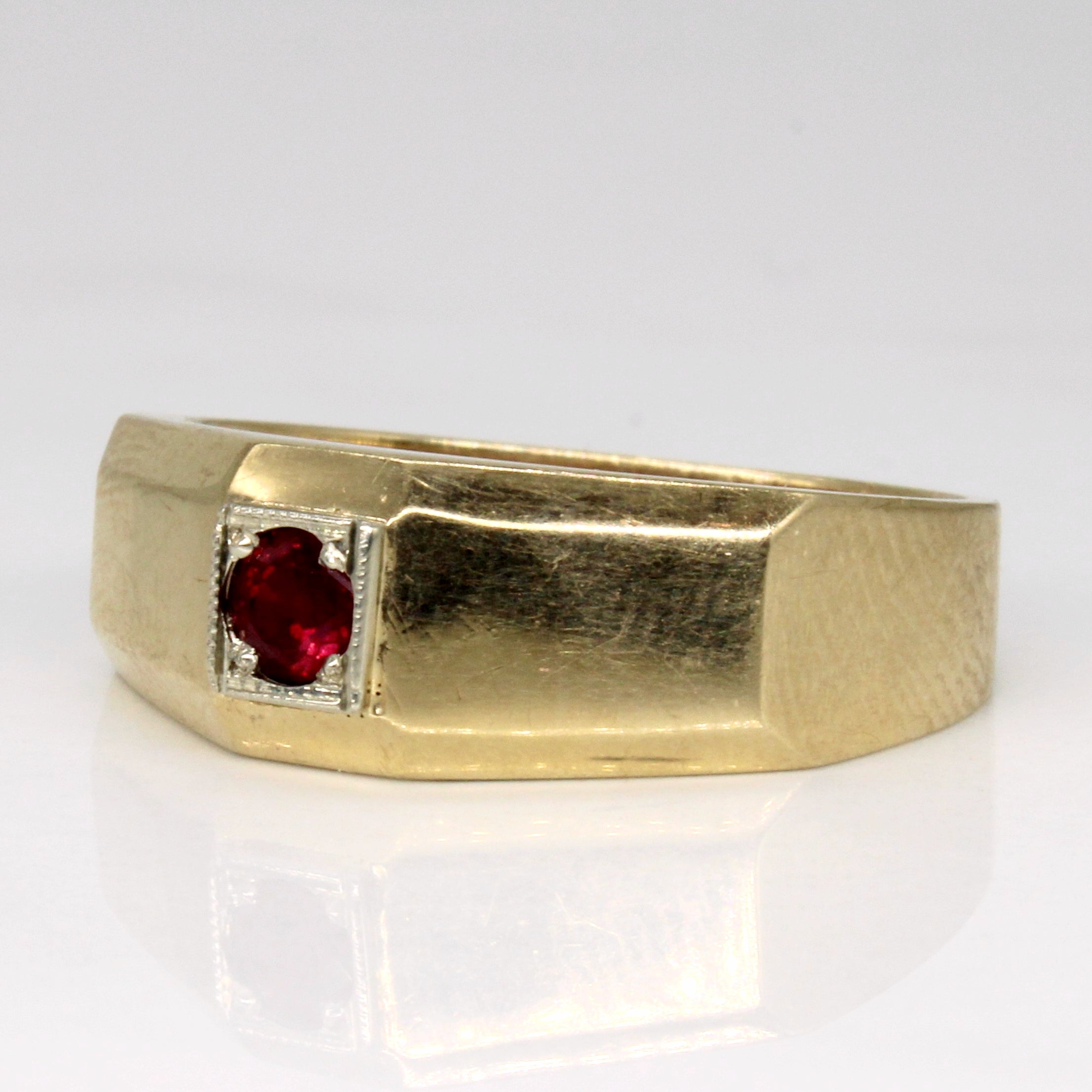 0.20ct Tapered Ruby Wedding Band Ring - Size 10 | Elegant Engagement & Anniversary Jewelry Gift for Women