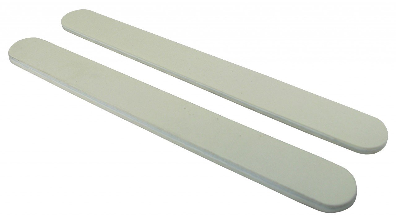 Premium White 80/100 Grit Nail Files - 12 Pack Professional Manicure & Pedicure Buffing Blocks for Salon & Home Nail Care