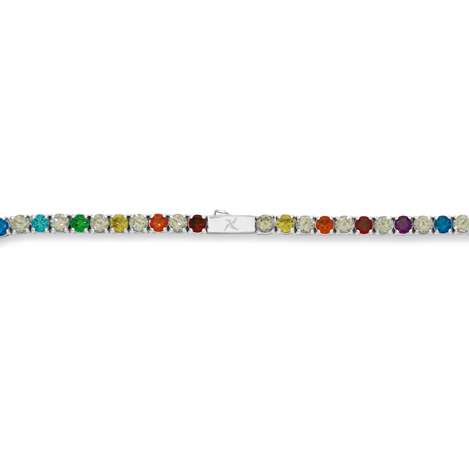 Stainless Steel 4mm Rainbow Tennis Chain for Men & Women - Perfect for Hip Hop Jewelry, Streetwear Fashion & Everyday Wear