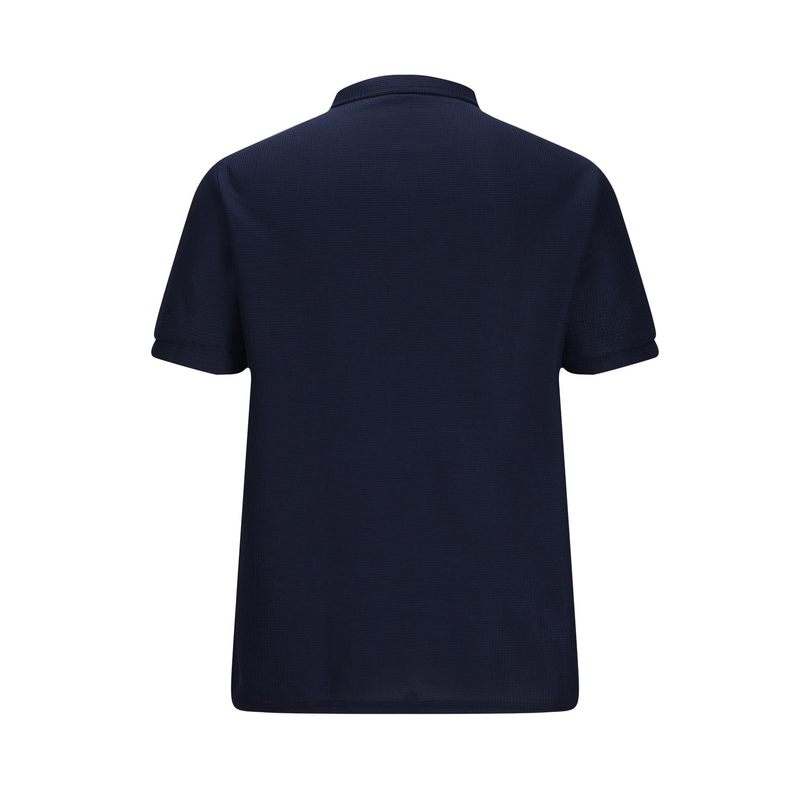 Men's Waffle Polo Shirts with Pocket - Short Sleeve Zipper T-Shirts for Summer Golf, Work & Casual Wear - Breathable Comfort Shirts for Dads & Business Professionals