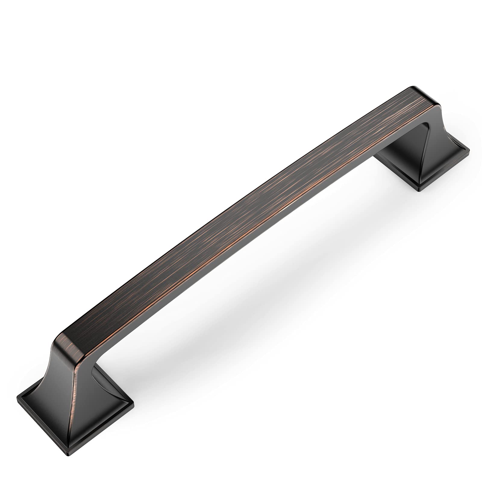 Amerdeco 10 Pack Oil Rubbed Bronze Cabinet Pulls 6-1/4 Inch (160mm) - Kitchen & Bathroom Hardware for Drawers & Dressers