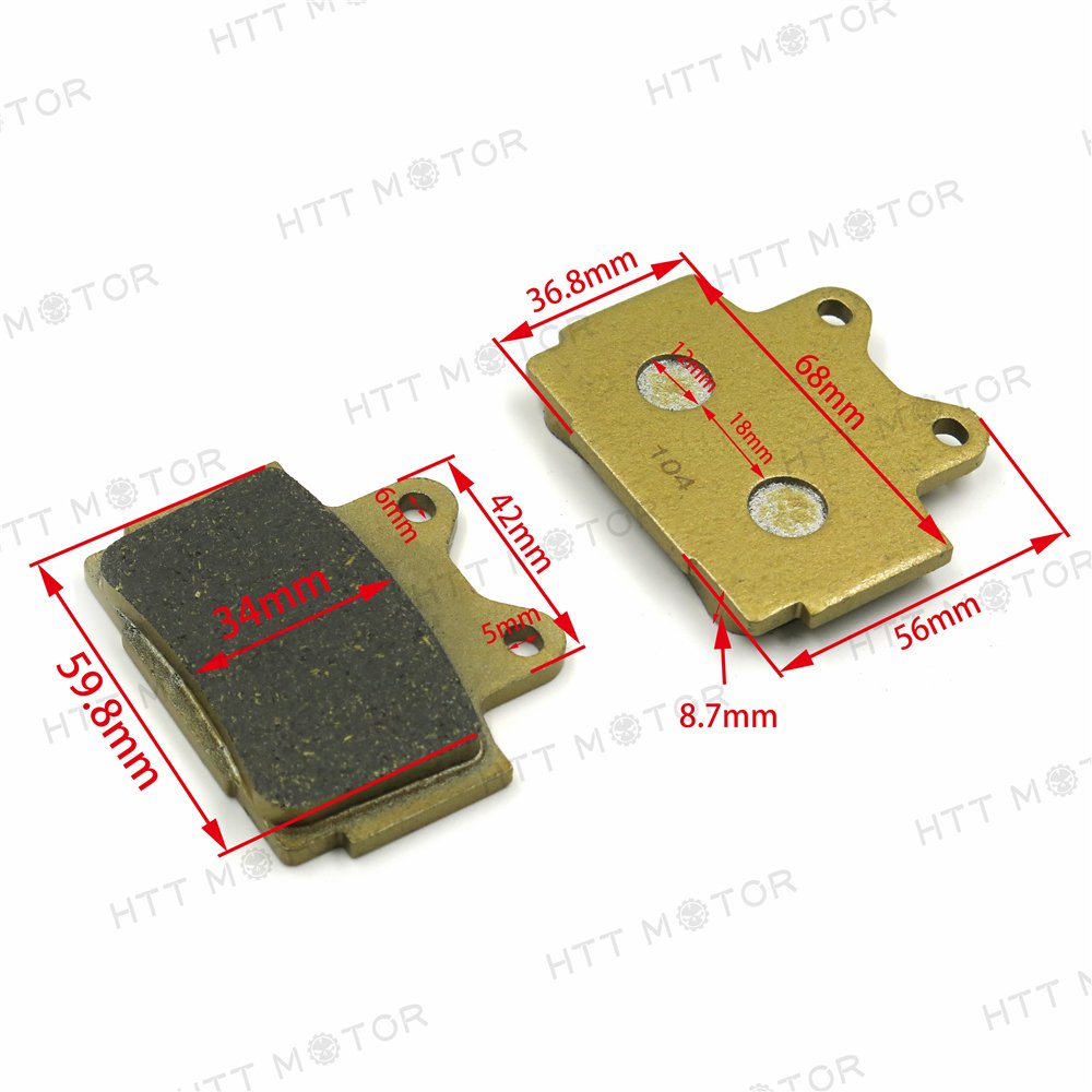 HTTMT Motorcycle Disc Brake Pad Set - High Performance Brake Pads for Smooth & Safe Riding - Perfect for Street Bikes, Cruisers & Touring Motorcycles