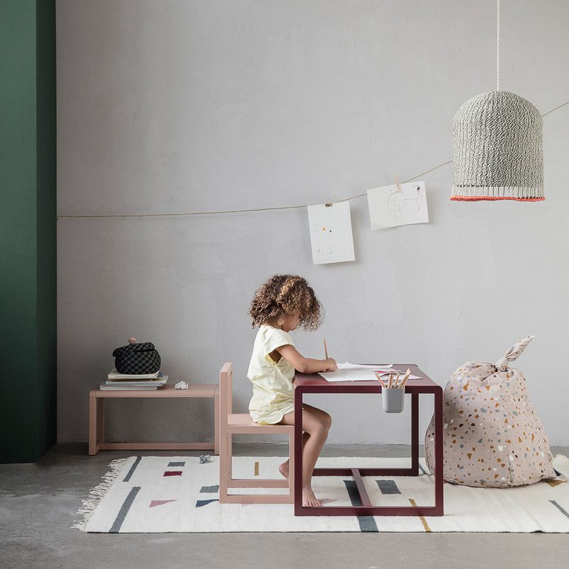 FERM LIVING Little Architect Kids Chair - Soft Cashmere Upholstery for Toddlers & Children | Perfect for Playrooms, Bedrooms & Nursery Decor