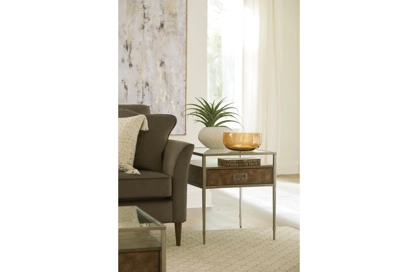 Modern Rectangular Coffee Table & End Table Set with Tempered Glass Top - Perfect for Living Room, Lounge & Office Decor