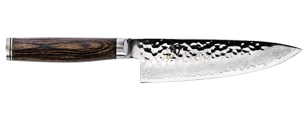 Shun Premiere 6-Inch Chef's Knife - Japanese Damascus Steel Kitchen Knife with Pakkawood Handle - Perfect for Slicing, Dicing, and Chopping Vegetables, Meat, and Herbs