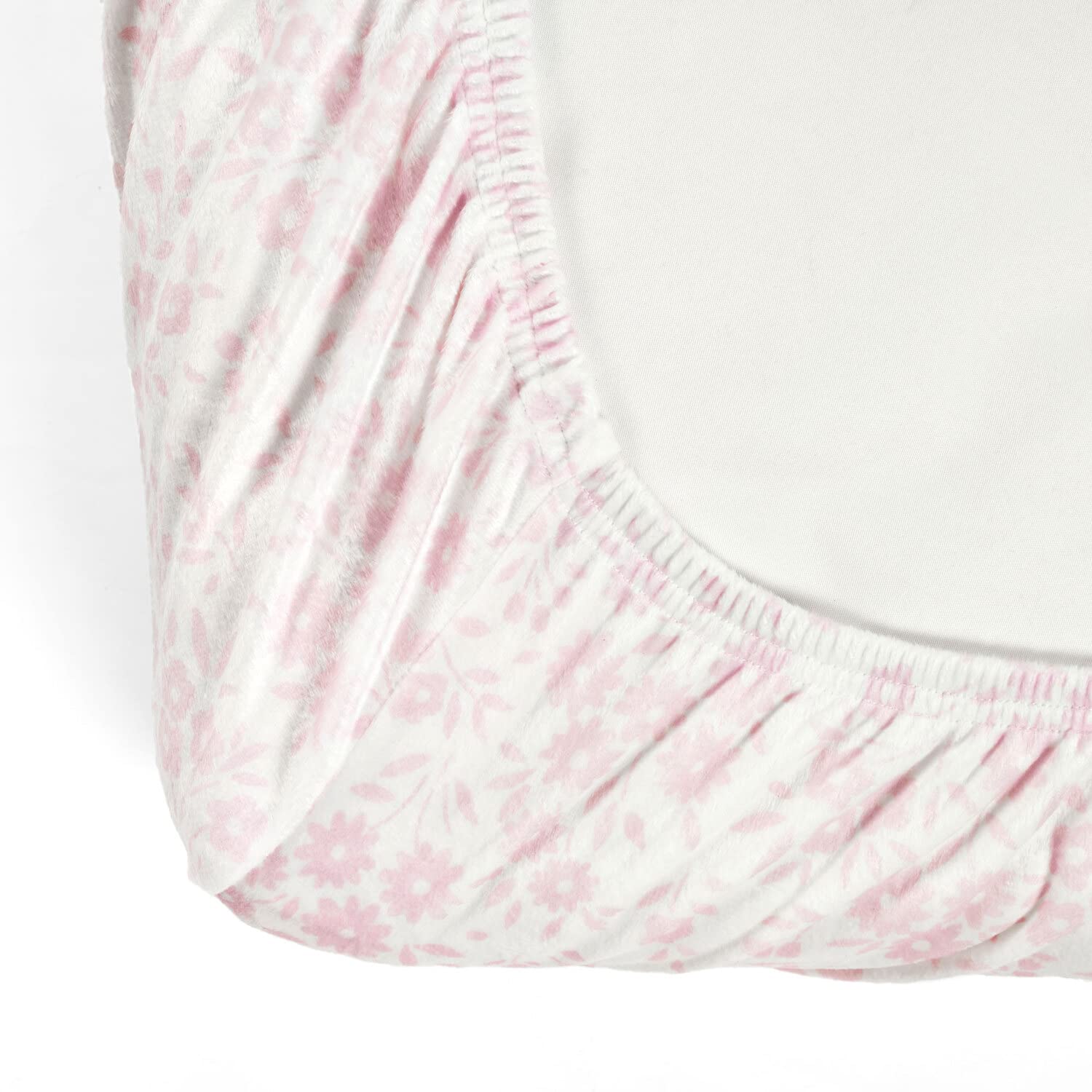 Lush Decor Floral Fitted Crib Sheet - Soft Pink 52x28