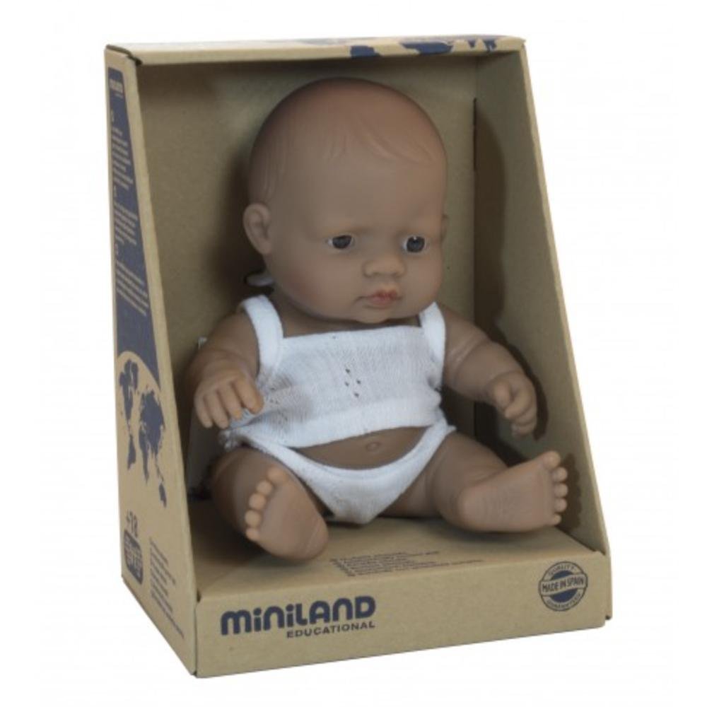 Miniland Anatomically Correct Latin American Girl Doll - Educational Toy for Kids, Diverse Cultural Learning, Pretend Play & Social Development - Perfect for Home, Classroom & Therapy Use
