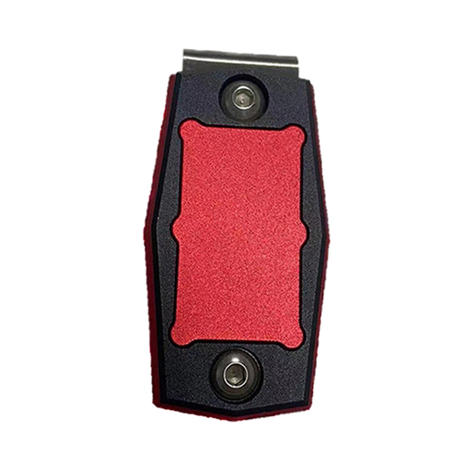 Rockible Magnetic Chalk Belt Clip - Billiard Pool Cue Chalk Holder Case - Practical Durable Tool for Pool Players (Black/Red) - Perfect for Bar, Game Room & Professional Tournaments