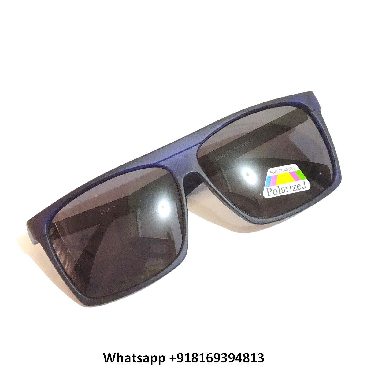 Trendy Square Polarized Sunglasses for Men & Women - UV Protection Classic Aviator Style 2156BL - Perfect for Driving, Beach & Outdoor Activities