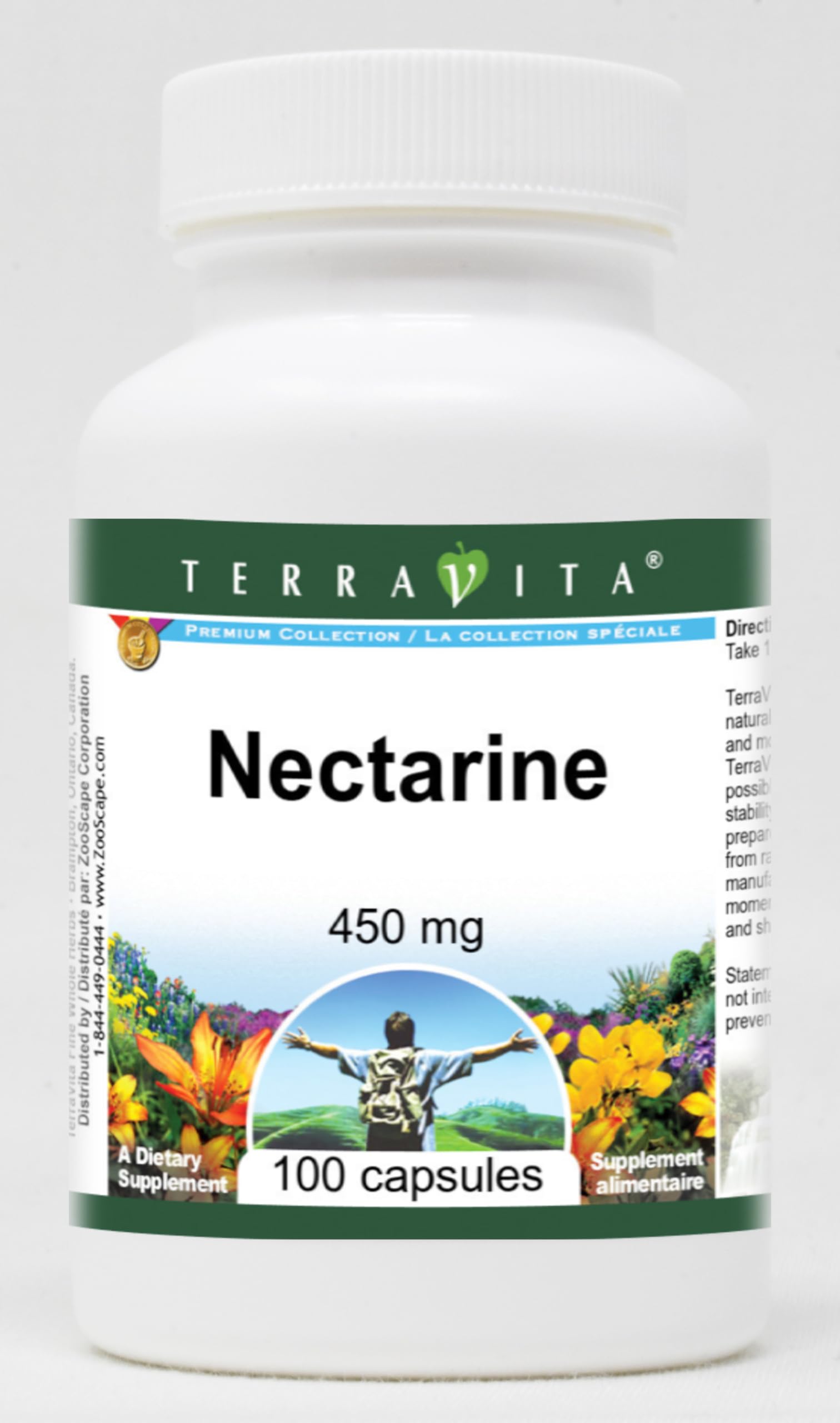 Nectarine Extract 450mg (100 Capsules per Bottle, 2-Pack) - Premium Dietary Supplement for Immune Support & Antioxidant Benefits - Perfect for Daily Wellness Routine & Travel