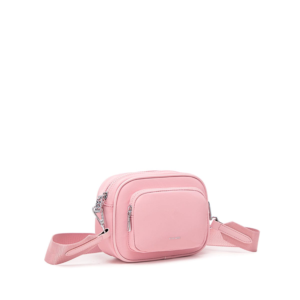 Vegan Nylon Crossbody Bag - Daisy Design in Light Pink | Stylish & Eco-Friendly Purse for Women, Perfect for Everyday Use, Travel & Shopping