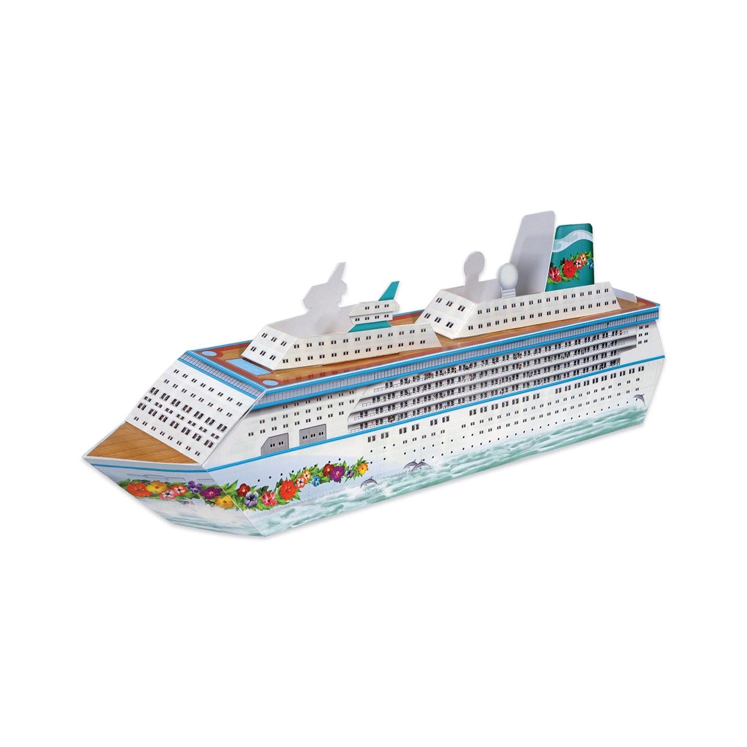 12 Pack Beistle 3D Cruise Ship Party Centerpieces - Nautical Theme Decorations for Cruise Ship Parties, Baby Showers & Birthday Celebrations